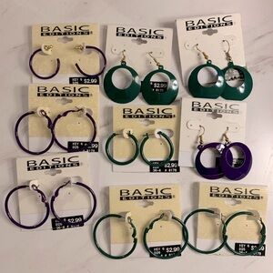 9pc Hoop Earrings Variety Set